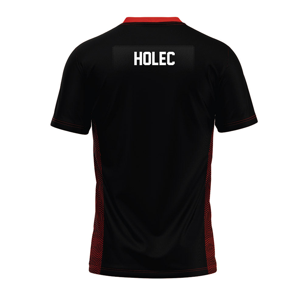 Oklahoma State - NCAA Football : Kai Holec - Black Premium Football Jersey-1
