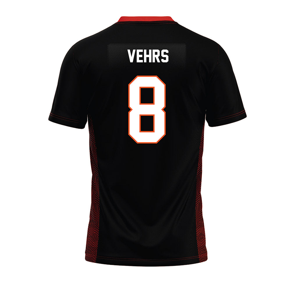 Oklahoma State - NCAA Football : Brodie Vehrs - Black Premium Football Jersey-1