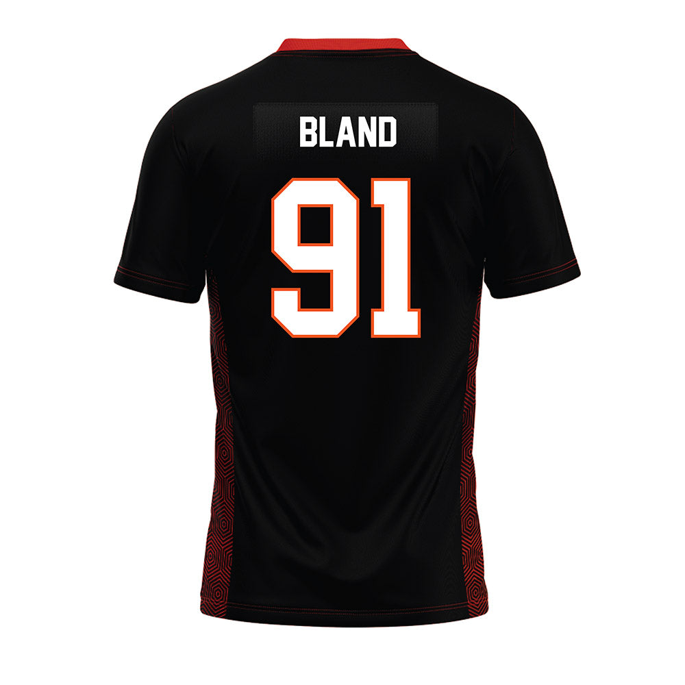 Oklahoma State - NCAA Football : Landon Bland - Black Premium Football Jersey-1