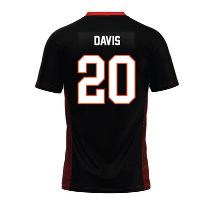 Oklahoma State - NCAA Football : Taurean Davis - Black Premium Football Jersey-1