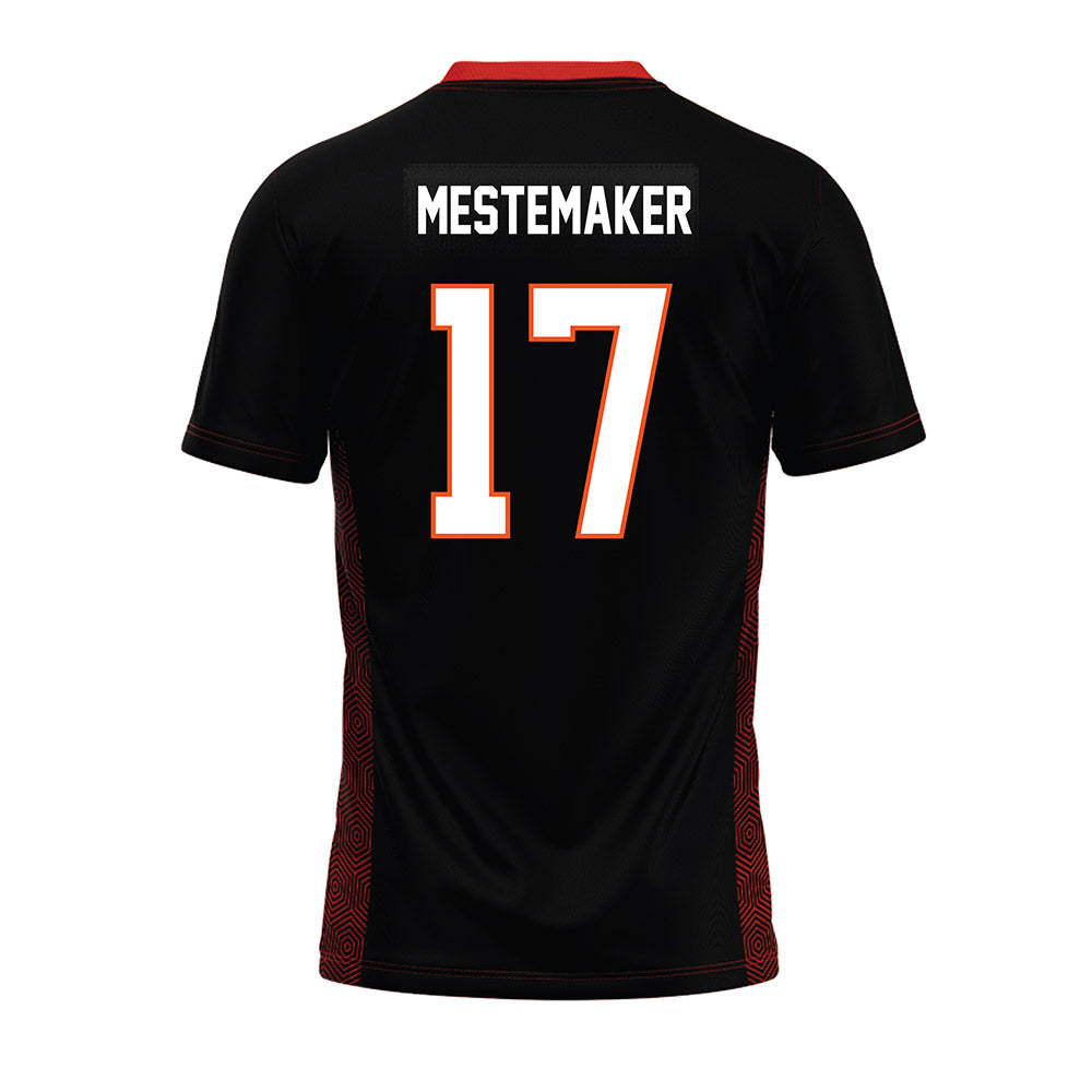 Oklahoma State - NCAA Football : Drew Mestemaker - Black Premium Football Jersey-1