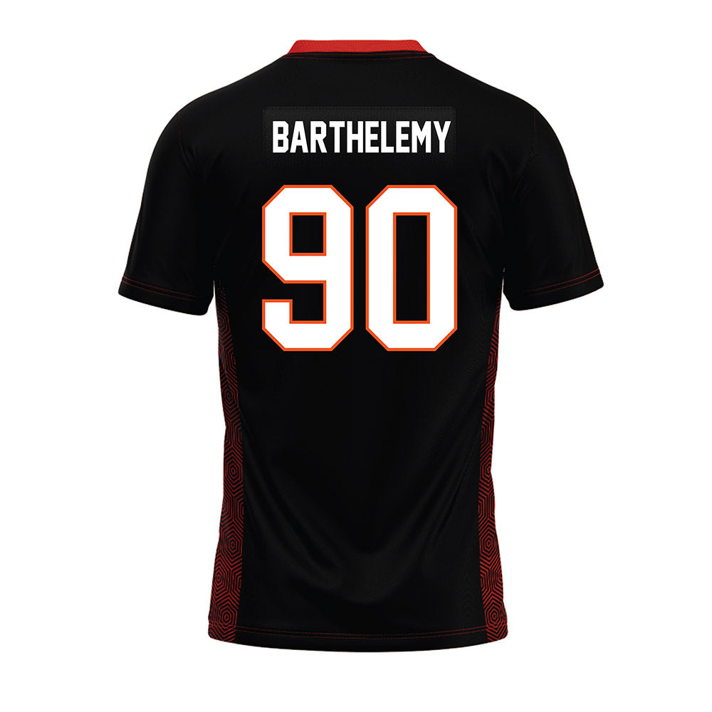 Oklahoma State - NCAA Football : Savion Barthelemy - Black Premium Football Jersey-1