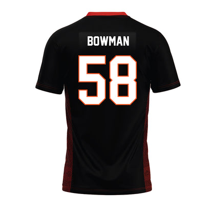 Oklahoma State - NCAA Football : Isaiah Bowman - Black Premium Football Jersey-1