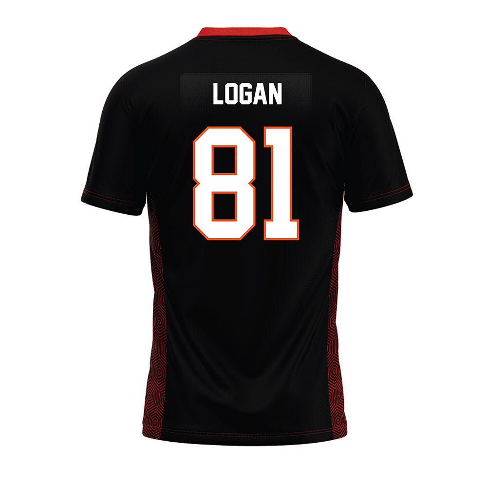 Oklahoma State - NCAA Football : Luke Logan - Black Premium Football Jersey-1