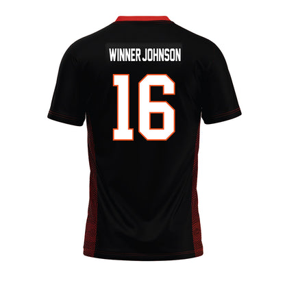 Oklahoma State - NCAA Football : Dallas Winner-Johnson - Black Premium Football Jersey-1