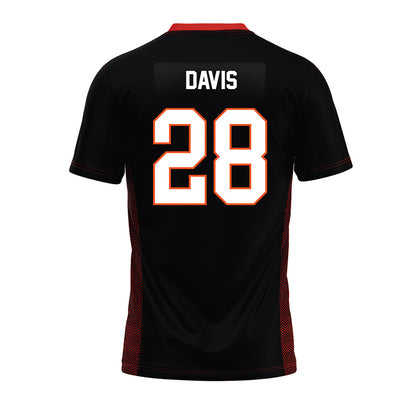 Oklahoma State - NCAA Football : Marrel Davis - Black Premium Football Jersey-1