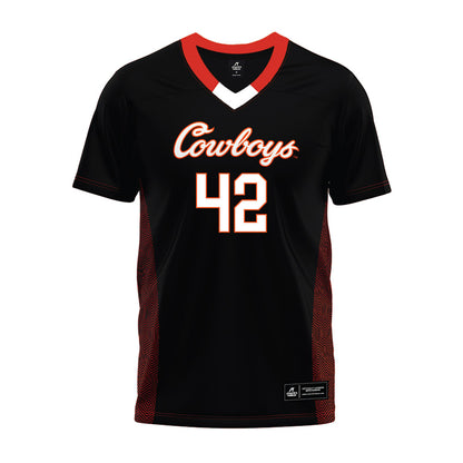 Oklahoma State - NCAA Football : Malik Charles - Black Premium Football Jersey-0
