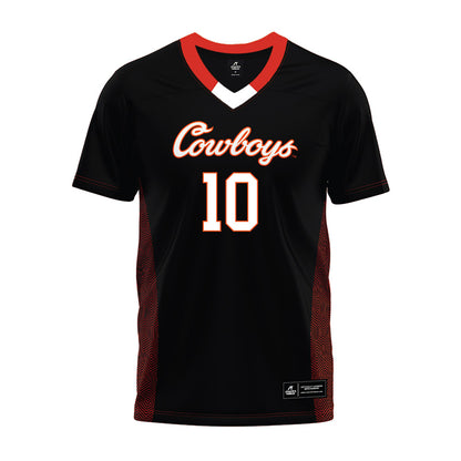 Oklahoma State - NCAA Football : James Williams - Black Premium Football Jersey-0