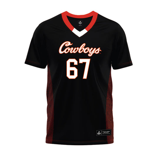 Oklahoma State - NCAA Football : Braydon Nelson - Black Premium Football Jersey-0