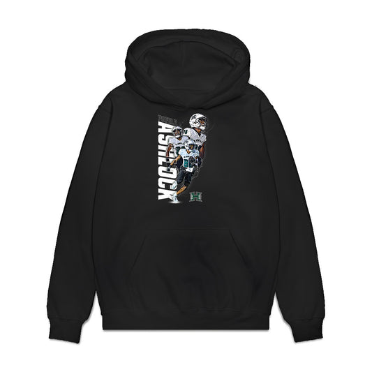 Hawaii - NCAA Football : Pofele Ashlock - Collage Premium Hooded Sweatshirt-0
