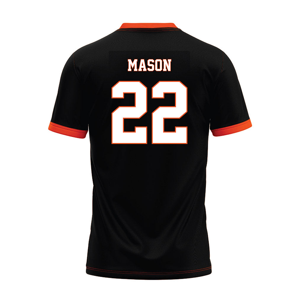 Oklahoma State - NCAA Football : William Mason - Black Premium Football Jersey-1