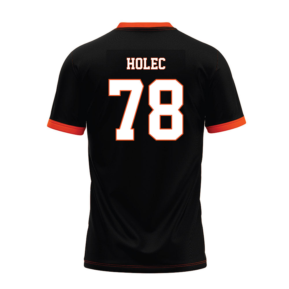 Oklahoma State - NCAA Football : Kai Holec - Black Premium Football Jersey-1
