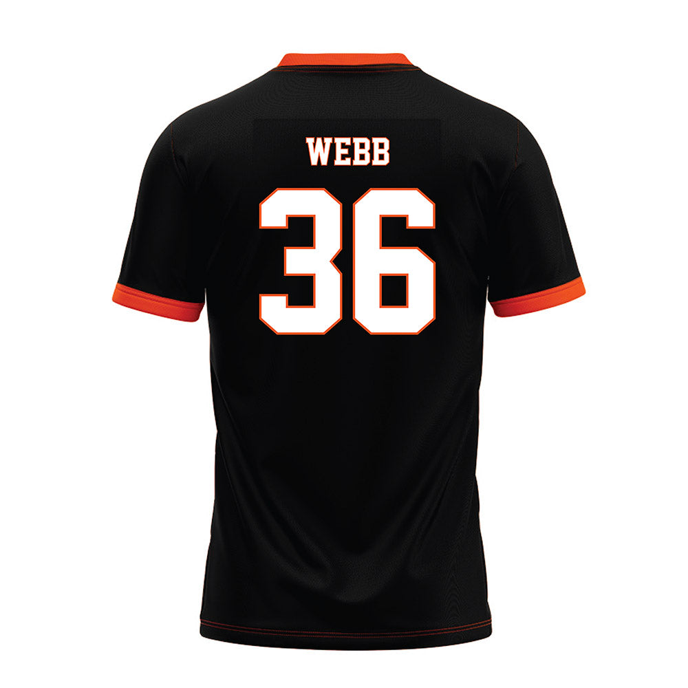 Oklahoma State - NCAA Football : Ayden Webb - Black Premium Football Jersey-1