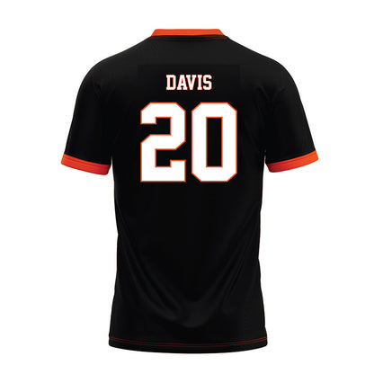 Oklahoma State - NCAA Football : Taurean Davis - Black Premium Football Jersey-1