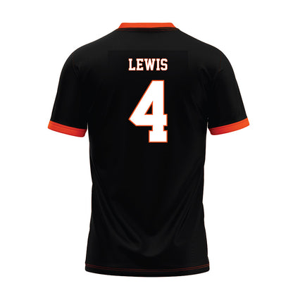 Oklahoma State - NCAA Football : Terrence Lewis - Black Premium Football Jersey-1