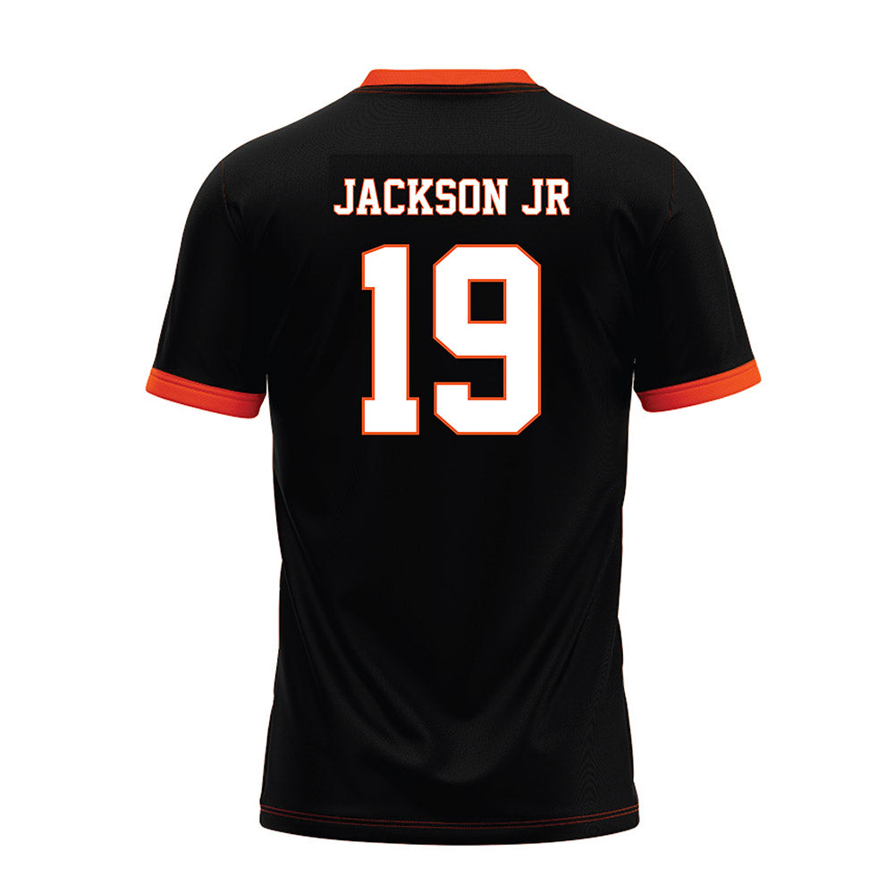 Oklahoma State - NCAA Football : DJ Jackson Jr - Black Premium Football Jersey-1