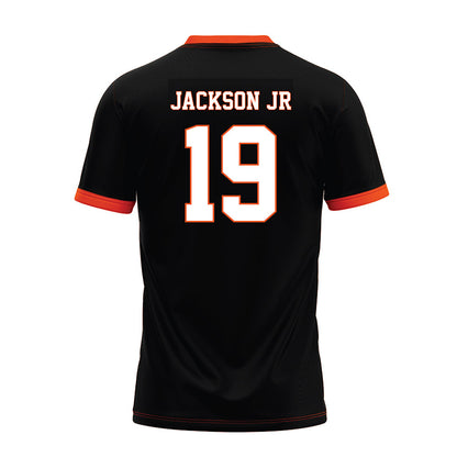 Oklahoma State - NCAA Football : DJ Jackson Jr - Black Premium Football Jersey-1