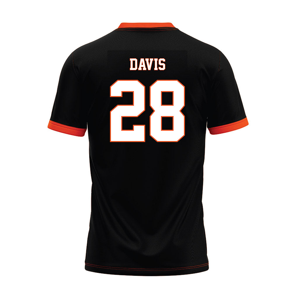 Oklahoma State - NCAA Football : Marrel Davis - Black Premium Football Jersey-1