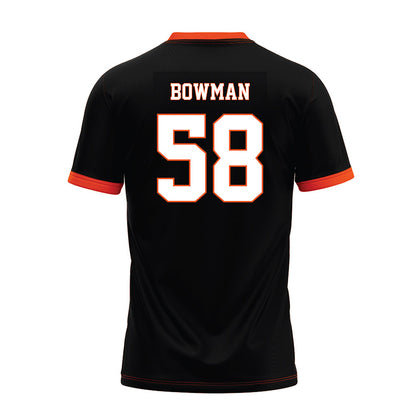 Oklahoma State - NCAA Football : Isaiah Bowman - Black Premium Football Jersey-1