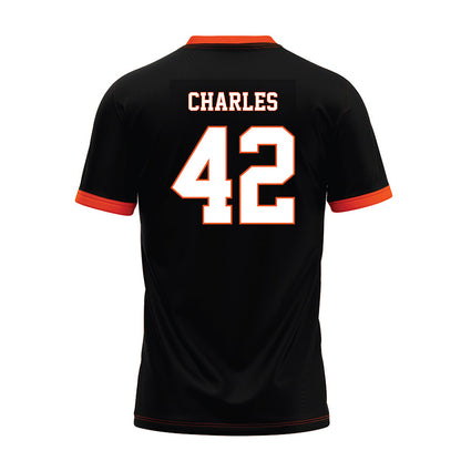 Oklahoma State - NCAA Football : Malik Charles - Black Premium Football Jersey-1