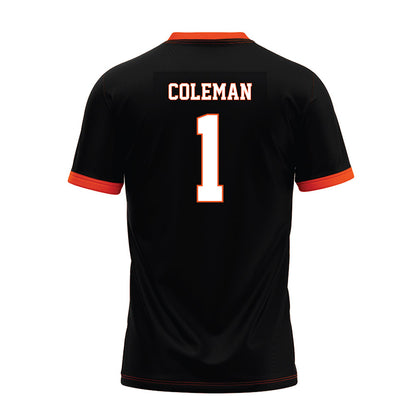 Oklahoma State - NCAA Football : Miles Coleman - Black Premium Football Jersey-1
