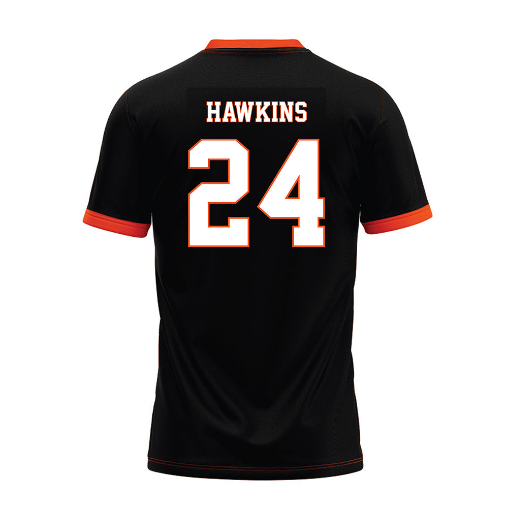 Oklahoma State - NCAA Football : Caleb Hawkins - Black Premium Football Jersey-1