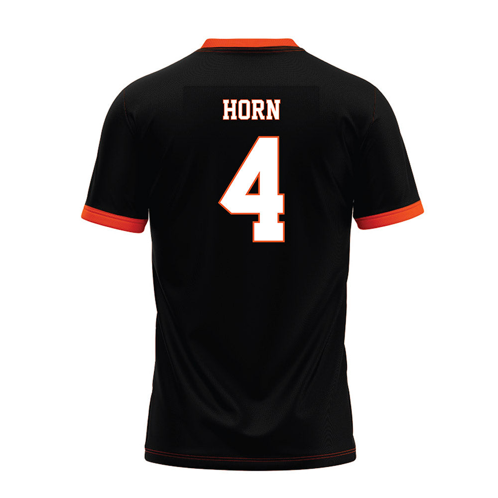 Oklahoma State - NCAA Football : Maurion Horn - Black Premium Football Jersey-1