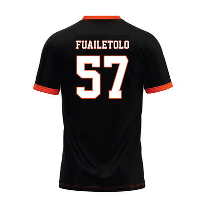 Oklahoma State - NCAA Football : Simona Fuailetolo - Black Premium Football Jersey-1