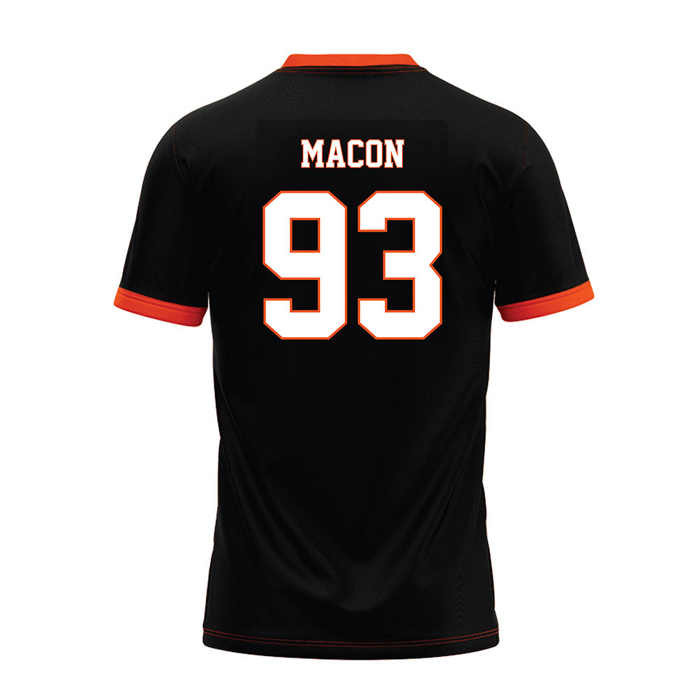 Oklahoma State - NCAA Football : Dominic Macon - Black Premium Football Jersey-1