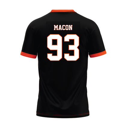Oklahoma State - NCAA Football : Dominic Macon - Black Premium Football Jersey-1