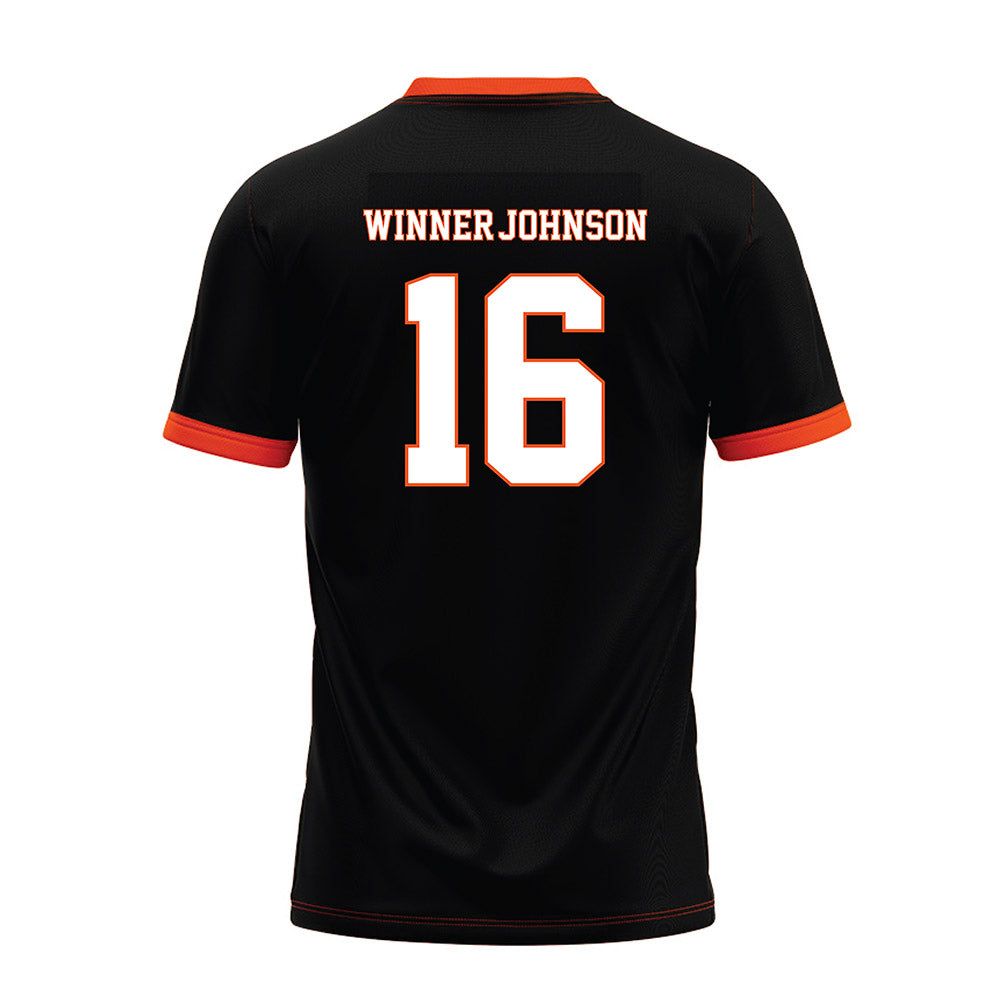 Oklahoma State - NCAA Football : Dallas Winner-Johnson - Black Premium Football Jersey-1