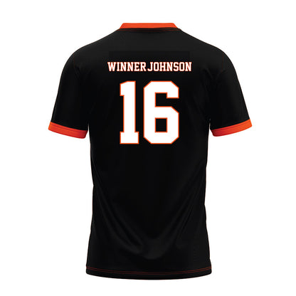 Oklahoma State - NCAA Football : Dallas Winner-Johnson - Black Premium Football Jersey-1