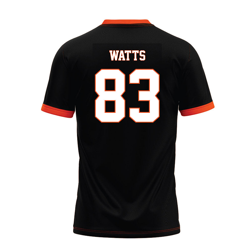 Oklahoma State - NCAA Football : Ty Watts - Black Premium Football Jersey-1