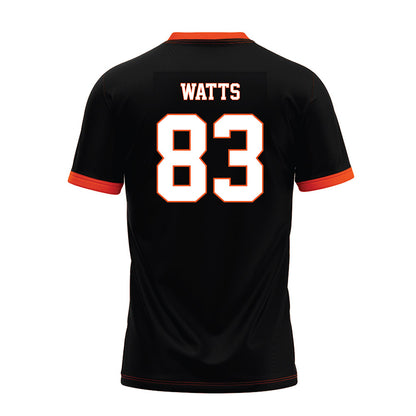 Oklahoma State - NCAA Football : Ty Watts - Black Premium Football Jersey-1