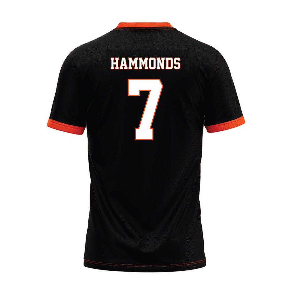 Oklahoma State - NCAA Football : Quinton Hammonds - Black Premium Football Jersey-1