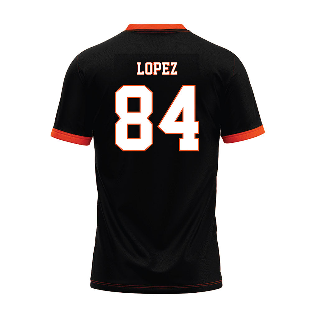 Oklahoma State - NCAA Football : Matrail Lopez - Black Premium Football Jersey-1