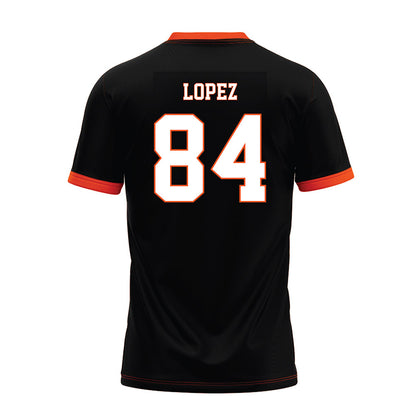 Oklahoma State - NCAA Football : Matrail Lopez - Black Premium Football Jersey-1