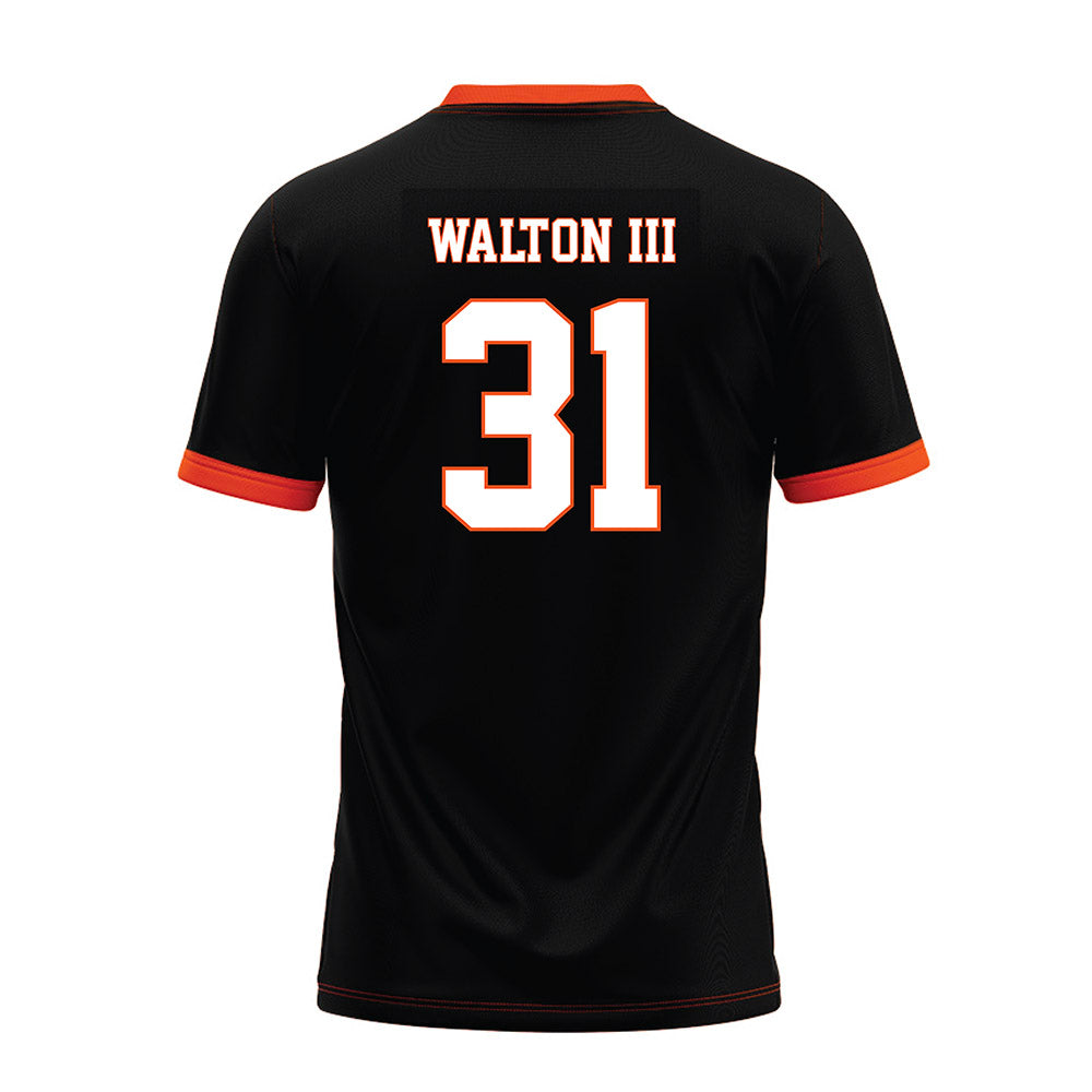 Oklahoma State - NCAA Football : Billy Walton iii - Black Premium Football Jersey-1