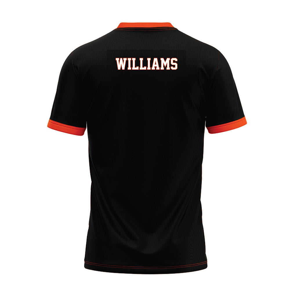 Oklahoma State - NCAA Football : James Williams - Black Premium Football Jersey-1
