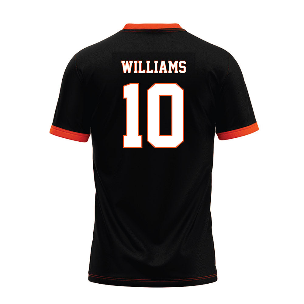 Oklahoma State - NCAA Football : James Williams - Black Premium Football Jersey-1