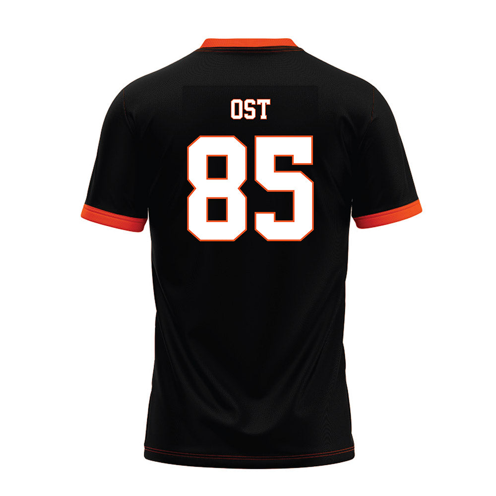 Oklahoma State - NCAA Football : Nate Ost - Black Premium Football Jersey-1