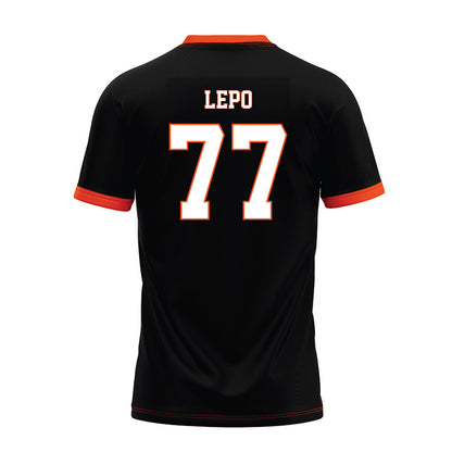 Oklahoma State - NCAA Football : Ashton Lepo - Black Premium Football Jersey-1
