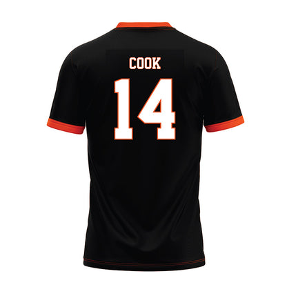 Oklahoma State - NCAA Football : Jeremy Cook - Black Premium Football Jersey-1