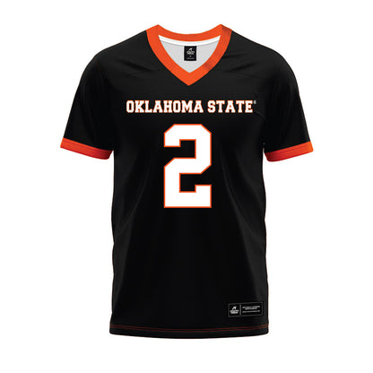 Oklahoma State - NCAA Football : Chris Barnes - Black Premium Football Jersey-0