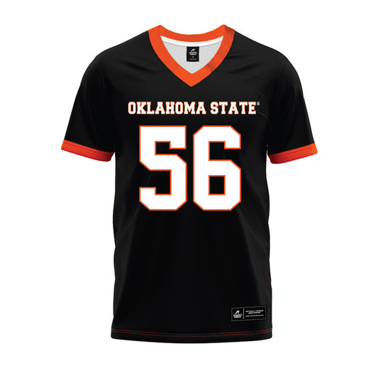 Oklahoma State - NCAA Football : Tyler Mercer - Black Premium Football Jersey-0