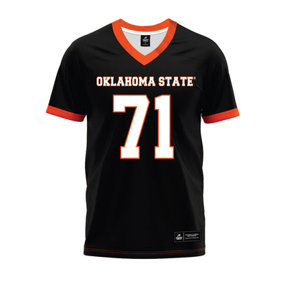 Oklahoma State - NCAA Football : Miguel Chavez - Black Premium Football Jersey-0