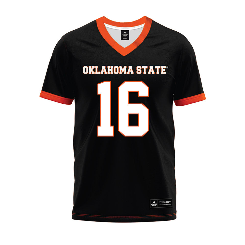 Oklahoma State - NCAA Football : Dallas Winner-Johnson - Black Premium Football Jersey-0