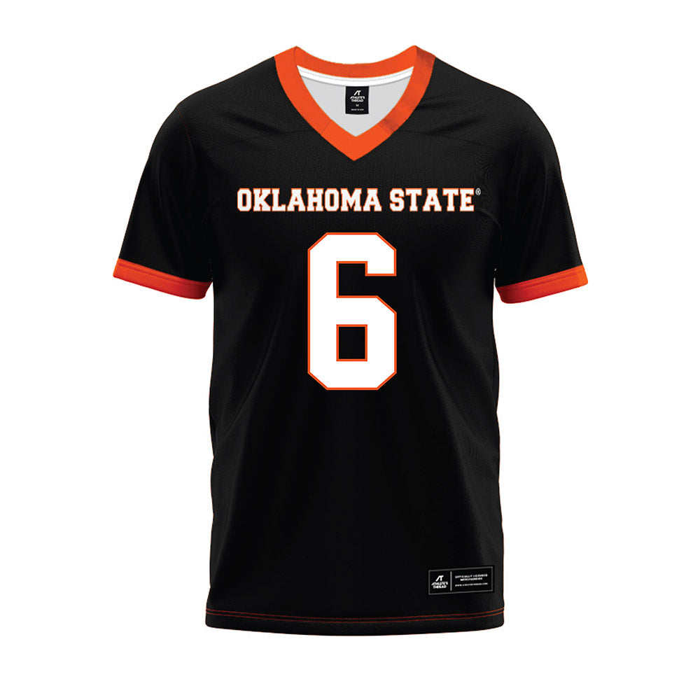 Oklahoma State - NCAA Football : Christian Bodnar - Black Premium Football Jersey-0