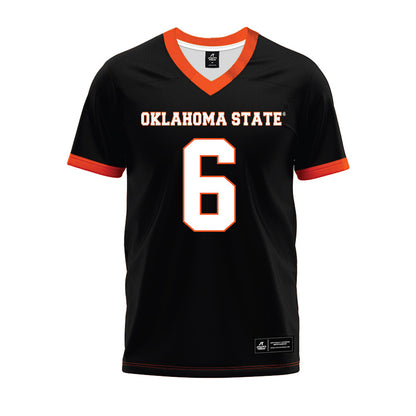 Oklahoma State - NCAA Football : Christian Bodnar - Black Premium Football Jersey-0