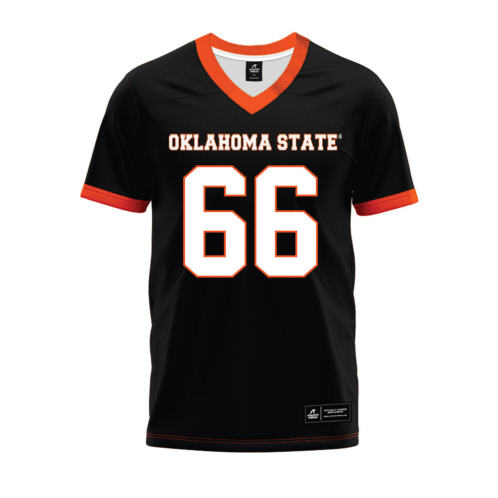 Oklahoma State - NCAA Football : Louie Canepa - Black Premium Football Jersey-0